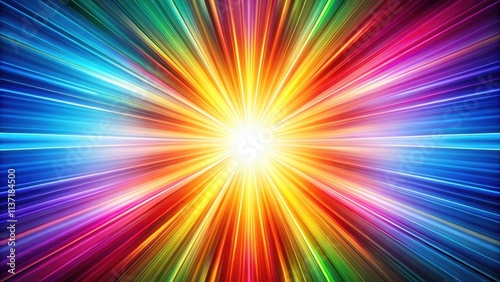 Abstract background with colorful rays spreading out, abstract, background, rays, sunburst, burst, light, gradient, vibrant