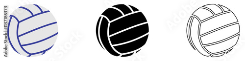 volley ball vector pictogram sign icon symbol ui and ux design, glyphs and stroke line	