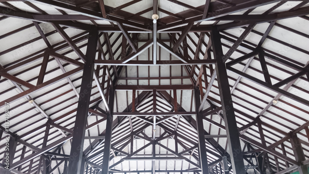 Abstract pattern of wooden roof construction Abstract pattern of wooden roof construction
