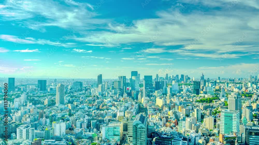 東京タイムラプス・Sep.2024　大都会　渋谷を望む　パン