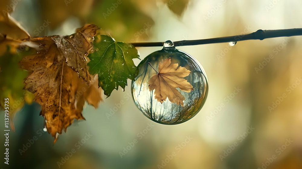 Fototapeta premium Natural Processes of Transpiration and Photosynthesis in Plants Forest Environment Leaf Growth Cycle Sunlight Interaction