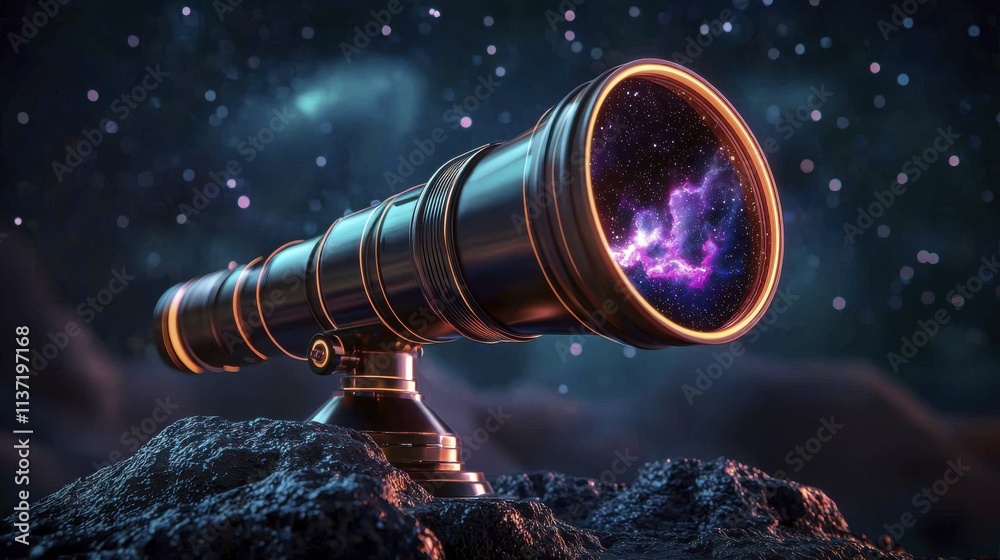 Celestial Telescope: Cosmic Nebula View | Dark Academia Celestial Telescope: Cosmic Nebula View | Dark Academia