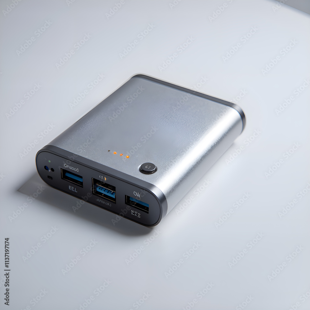 Compact and versatile charging hub for on the go device power needs and connectivity solutions, photography of product design concept. Compact and versatile charging hub for on the go device power needs and connectivity solutions, photography of product design concept.