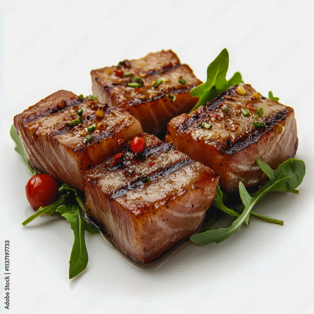 Seared Tuna Loin Plated with Fresh Vegetables Gourmet Cuisine Elegant Presentation Culinary Delight Radar Seared Tuna Loin Plated with Fresh Vegetables Gourmet Cuisine Elegant Presentation Culinary Delight Radar
