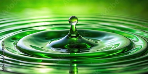 green liquid water drop with a rendering , liquid, green,water, drop,rendering, nature, purity, clean, environment