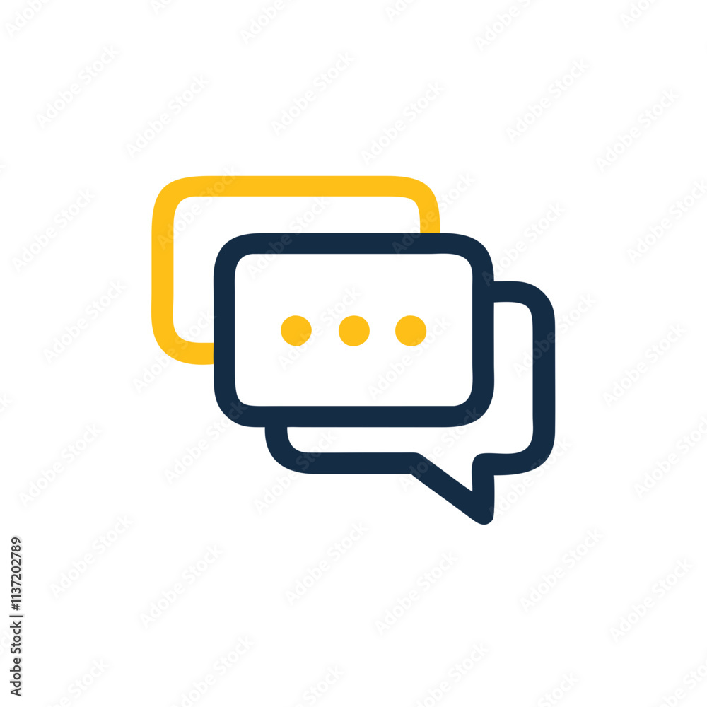 Minimalist Speech Bubble Logo icon for Communication Design. Minimalist Speech Bubble Logo icon for Communication Design.