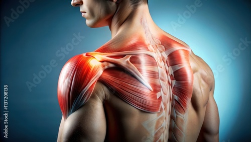 Rotator cuff muscle pain in a person's shoulder , Shoulder, Pain, Injury, Rotator cuff, Muscle
