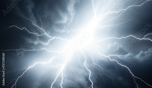 Wallpaper Mural white lighting energy flash background.  AI Generated Torontodigital.ca