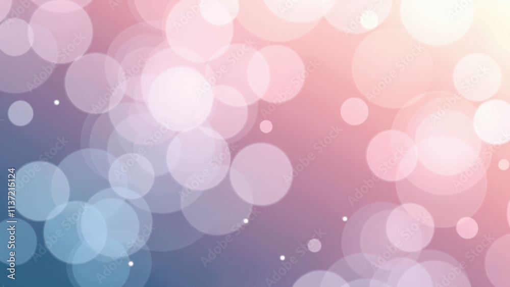 features a stunning gradient background transitioning from blue-purple at the bottom left to pink at the top right, adorned with scattered circles and bokeh-like bubbles. the large, translucent white features a stunning gradient background transitioning from blue-purple at the bottom left to pink at the top right, adorned with scattered circles and bokeh-like bubbles. the large, translucent white
