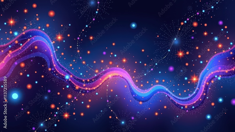 Fototapeta premium this captivating image showcases a vibrant, swirling pattern reminiscent of a galaxy or nebula. intricate details abound, including a mesmerizing blend of pink and purple hues that give way to a deep