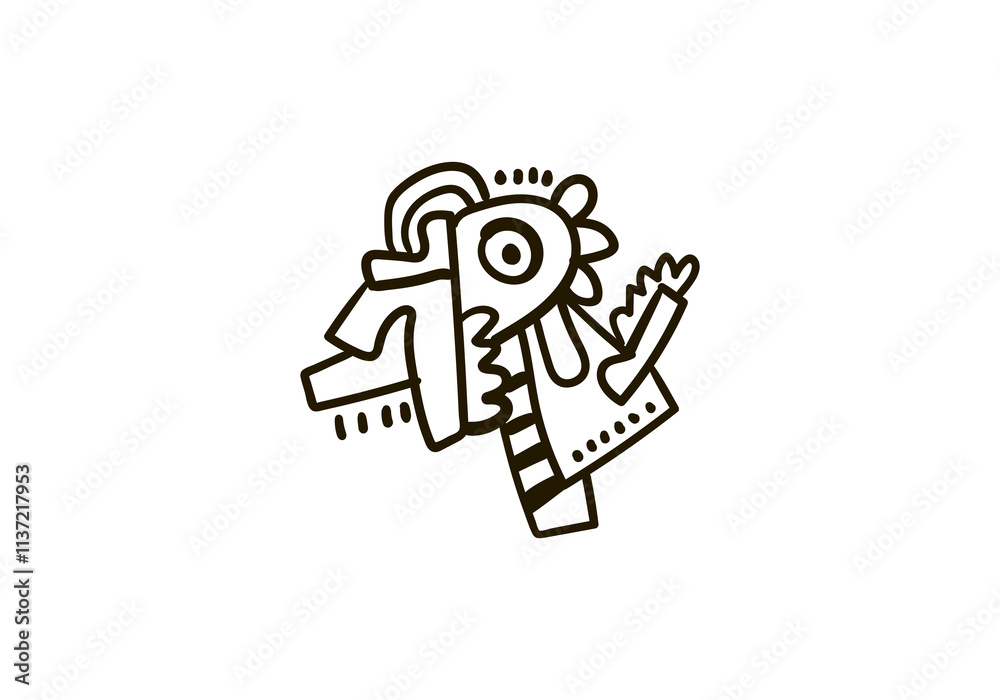 Monster abstract Doodle Graffiti art, vector illustration Monster abstract Doodle Graffiti art, vector illustration