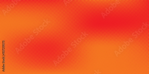 Dots halftone orange color pattern gradient texture with technology digital background. Dots pop art comics with summer background.