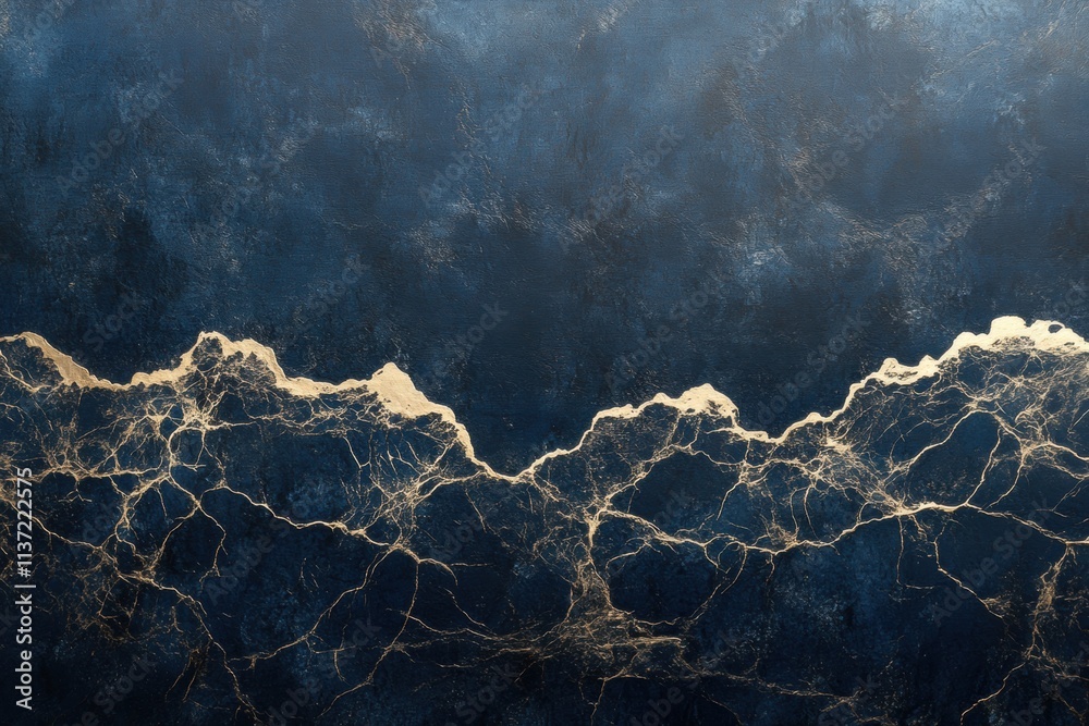 Abstract Blue and Gold Marble Texture Abstract Blue and Gold Marble Texture
