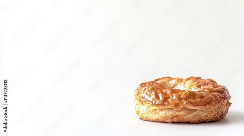 Freshly Baked Cream Puff on White Background Freshly Baked Cream Puff on White Background