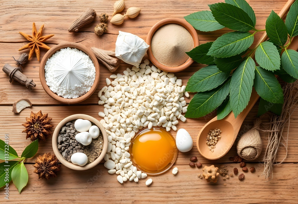 A Bowl of Dried Herbs, Spices, and Roots for Natural Remedies A Bowl of Dried Herbs, Spices, and Roots for Natural Remedies