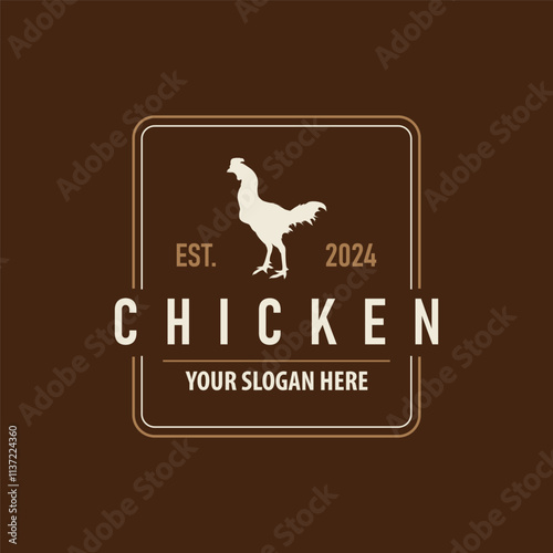 livestock design logo chicken farm simple minimalist silhouette for restaurant chicken