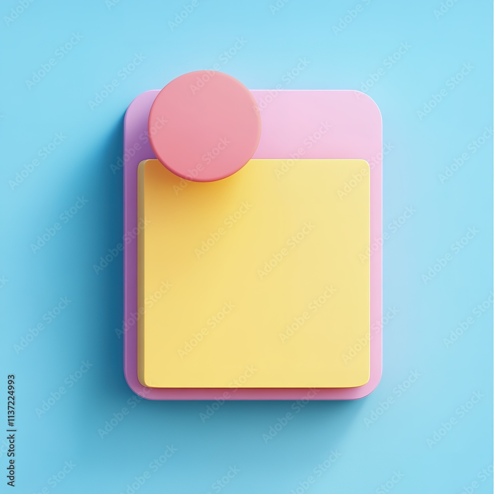Pink and yellow square with a pink circle in the middle Pink and yellow square with a pink circle in the middle