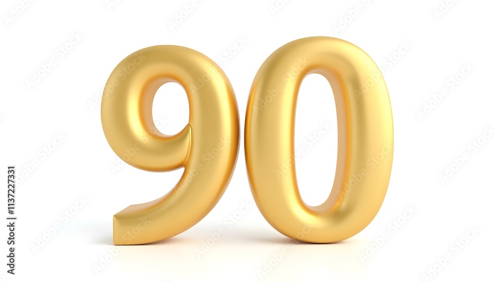 Golden Number Ninety: A 3D Render of Elegant Figures Golden Number Ninety: A 3D Render of Elegant Figures