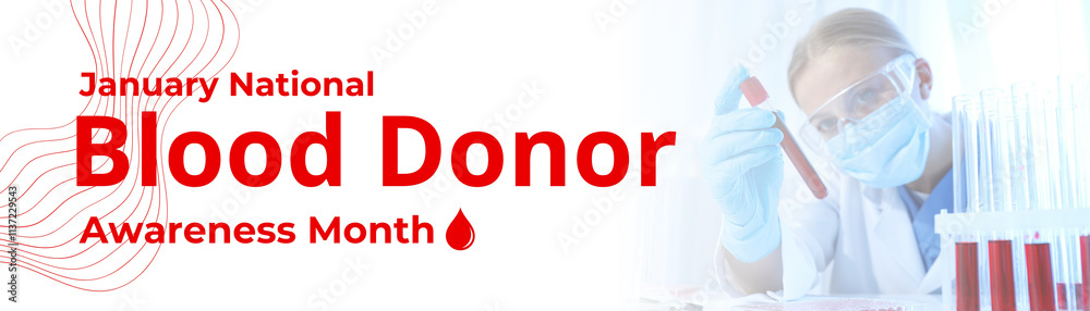 Donate blood, message to people with blood tube, on blue background. Donate blood, message to people with blood tube, on blue background.