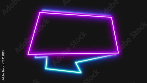 Bubble Text Neon Shape