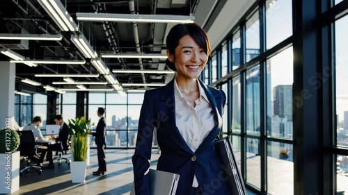 Confident Businesswoman in Modern Office 