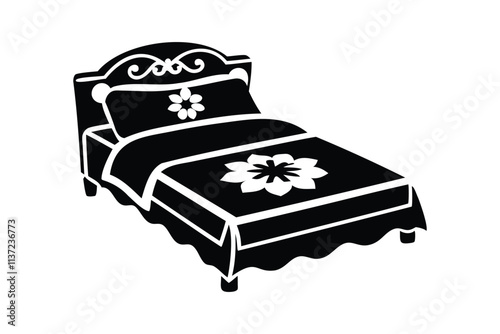 minimalist bedspread silhouette art for home decor designs