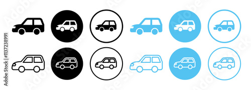 Icons for car, cab, car rental, etc.