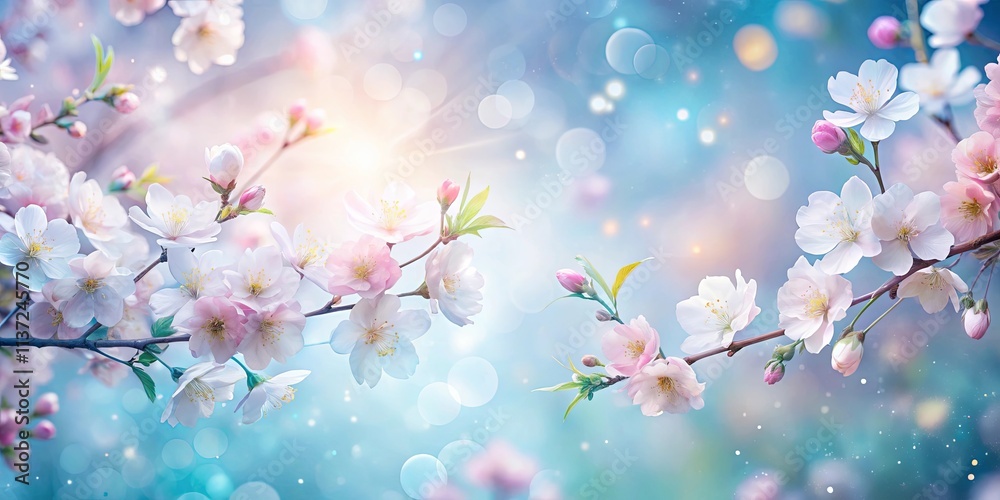 A delicate symphony of blossoms unfolds against a backdrop of soft, ethereal light, creating a tapestry of springtime beauty. A delicate symphony of blossoms unfolds against a backdrop of soft, ethereal light, creating a tapestry of springtime beauty.