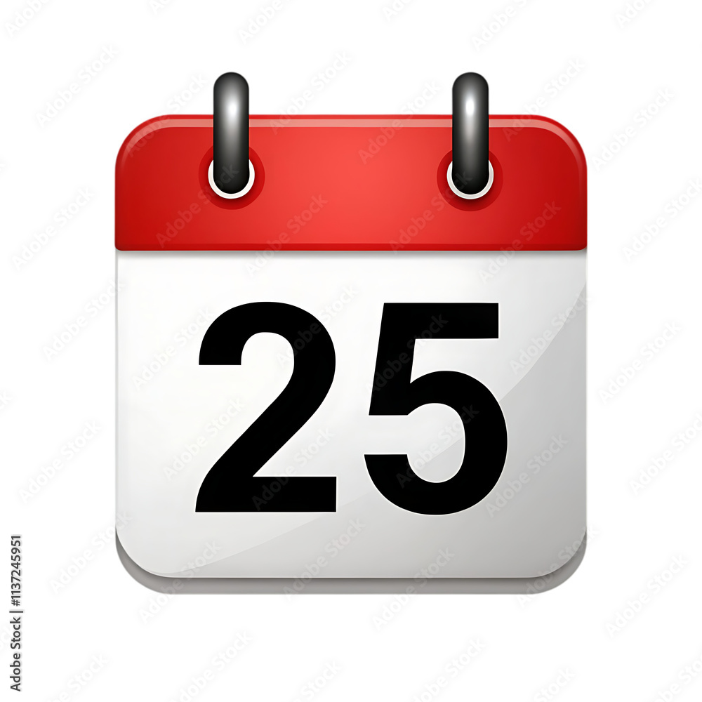 calendar date 25 outline icon calendar date 25 outline icon