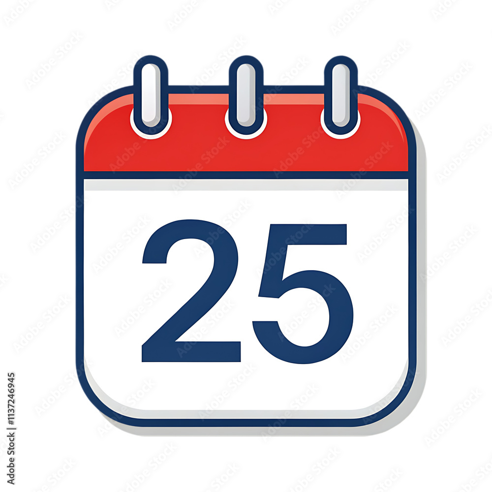 calendar date 25 outline icon calendar date 25 outline icon