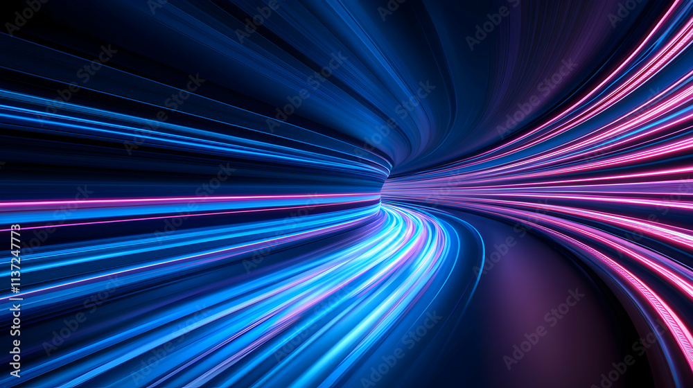 Vibrant light trails creating a futuristic vibe. Vibrant light trails creating a futuristic vibe.