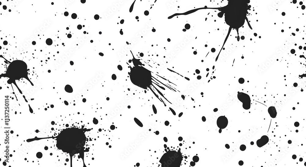 Abstract Black Ink Splatter Pattern Design Abstract Black Ink Splatter Pattern Design