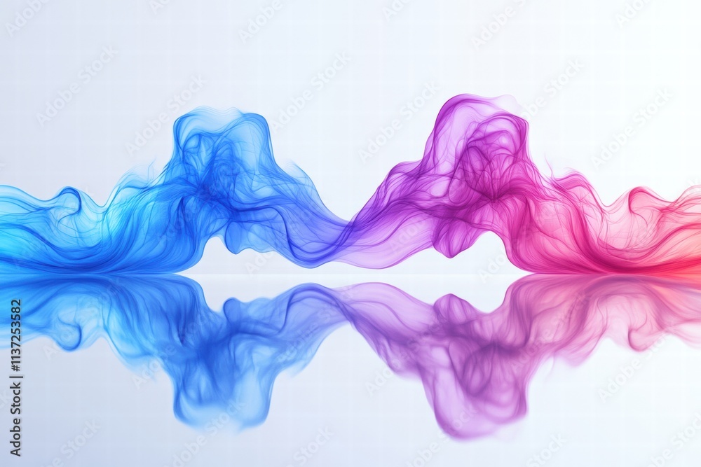 Abstract Blue and Pink Swirling Smoke or Ink Abstract Blue and Pink Swirling Smoke or Ink