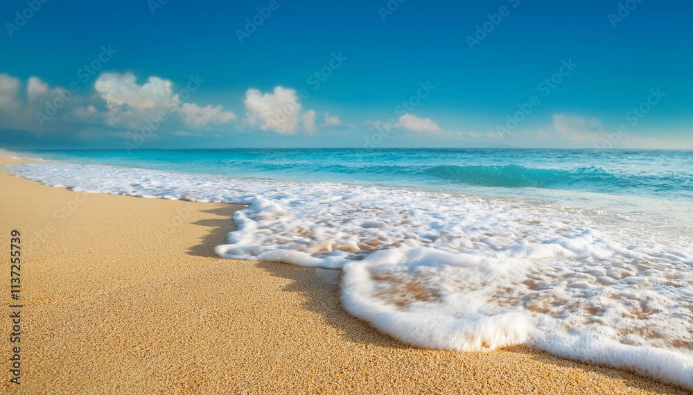 Obraz premium Bonito fondo de playa con olas