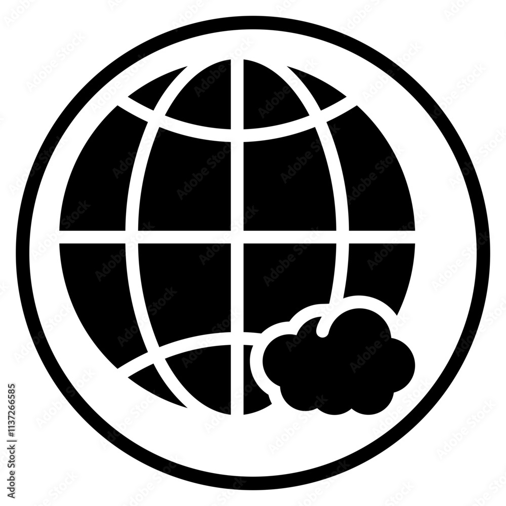 cloud glyph icon