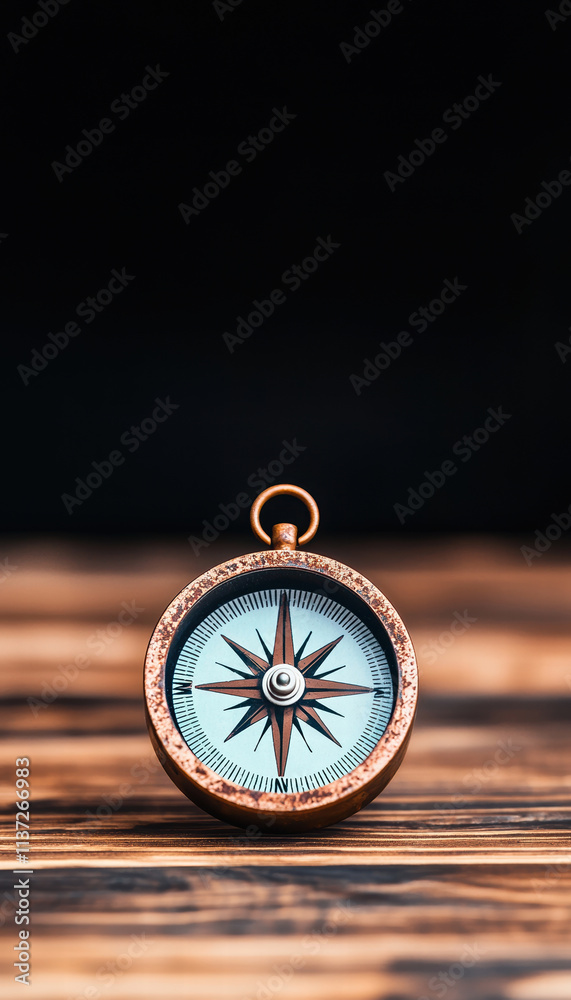 rusted compass resting on wooden surface, symbolizing direction and exploration. Its intricate design and vintage appeal evoke sense of adventure and nostalgia rusted compass resting on wooden surface, symbolizing direction and exploration. Its intricate design and vintage appeal evoke sense of adventure and nostalgia