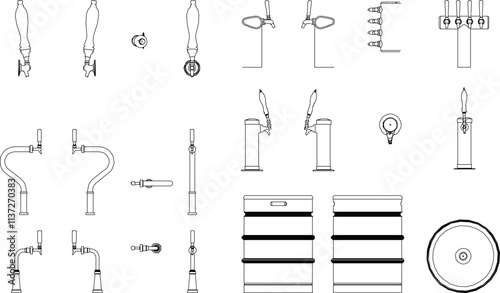 vector illustration design image of drink tap for bar club