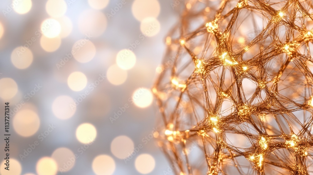 Festive Golden Lights Bokeh Background Holiday Decor Festive Golden Lights Bokeh Background Holiday Decor