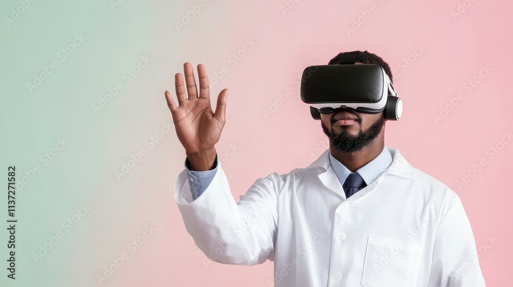African Doctor Using VR Headset Medical Technology Healthcare Innovation African Doctor Using VR Headset Medical Technology Healthcare Innovation