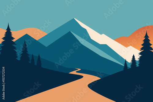 Hiking trail with a clear path and scenic views