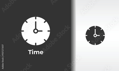 Time Vector, Icon Or Logo Sign Isolated Symbol Illustration Glyph Icon