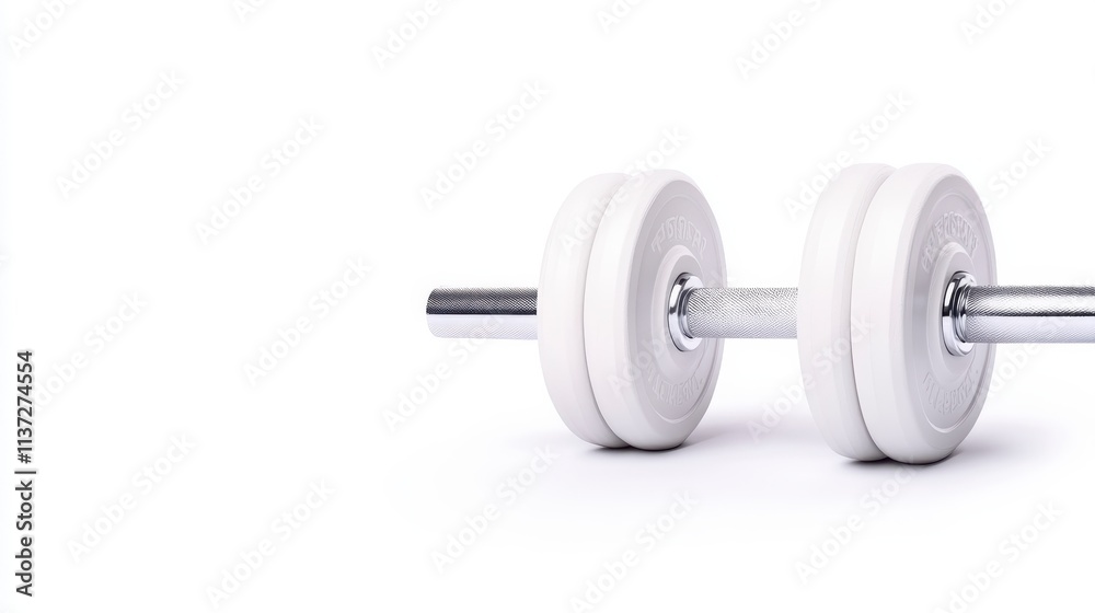 White Dumbbell Weights Fitness Gym Exercise Equipment White Dumbbell Weights Fitness Gym Exercise Equipment