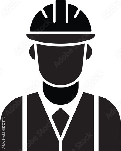 a construction worker or security  icon