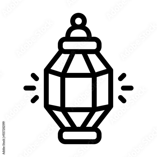 islamic lamp outline style