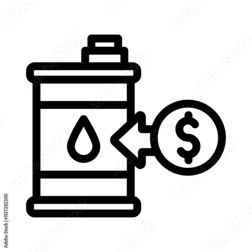 oil money outline style