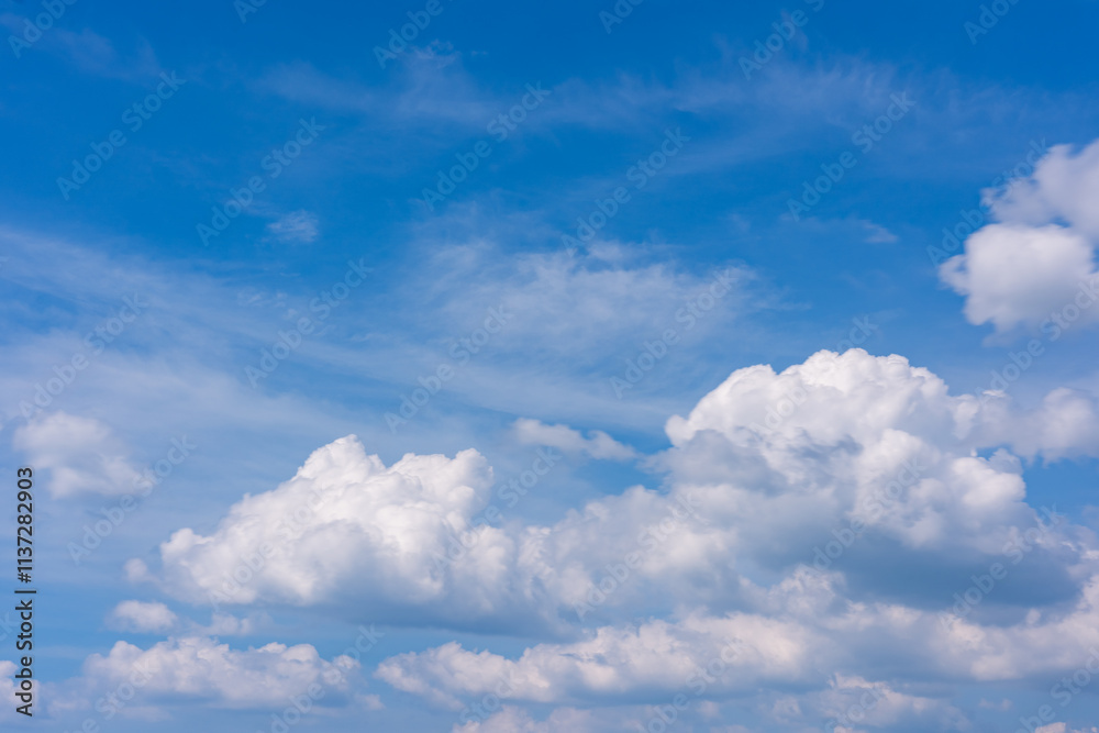 Beautiful clouds in sunny sky over sea nature background Beautiful clouds in sunny sky over sea nature background