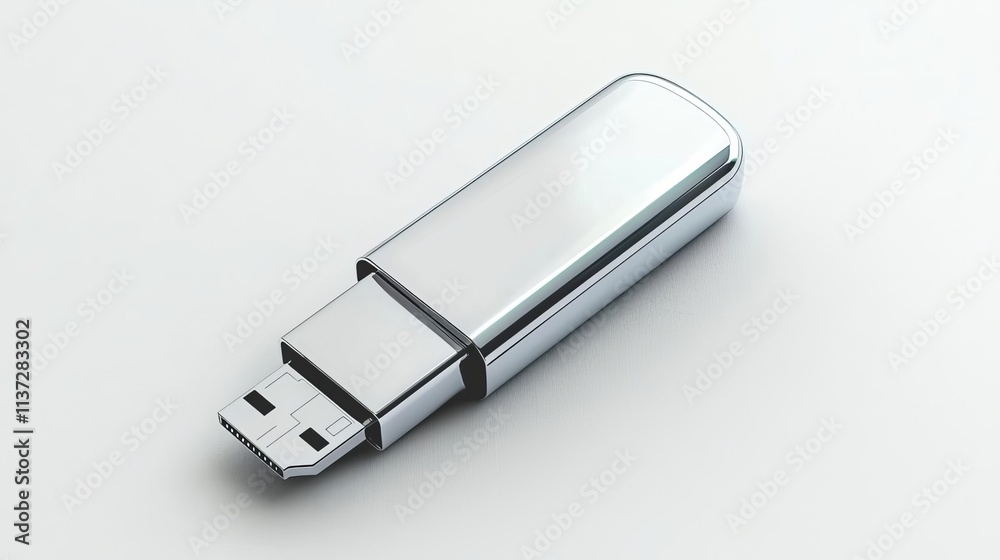 A sleek, modern USB flash drive showcasing its metallic finish and compact design, ideal for data storage and transfer. A sleek, modern USB flash drive showcasing its metallic finish and compact design, ideal for data storage and transfer.