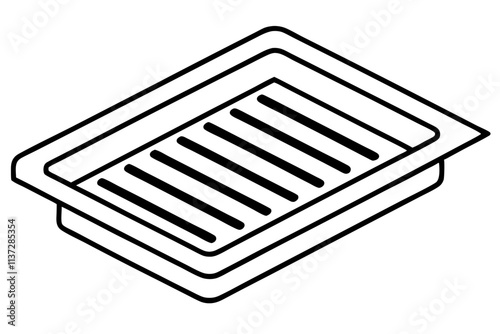 Drain Grate vector-style line art design