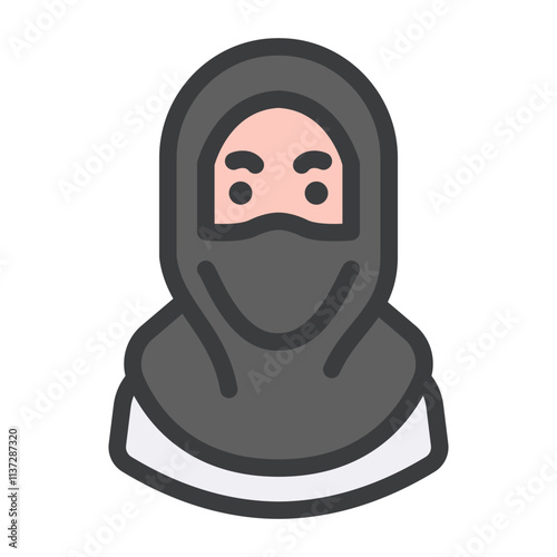 muslim woman veil filled style