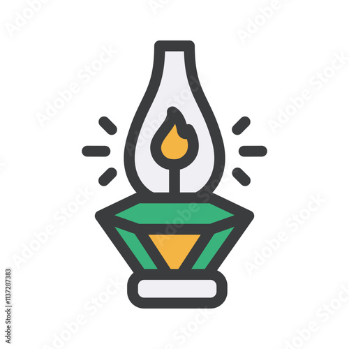 oil lamp candle filled style